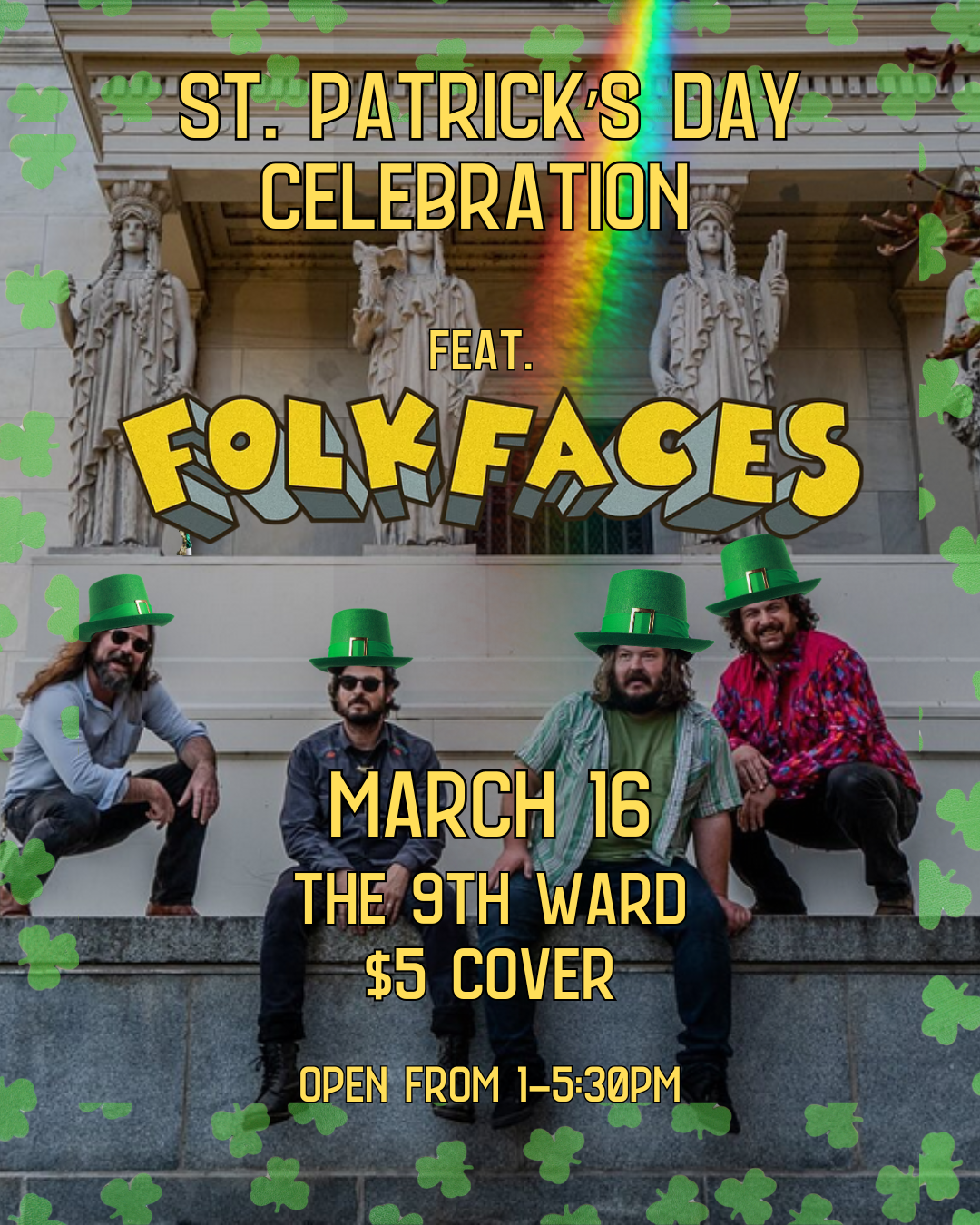 St. Patrick's Day Parade Celebration featuring Folkfaces!